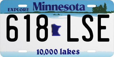 MN license plate 618LSE