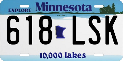 MN license plate 618LSK