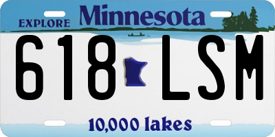 MN license plate 618LSM