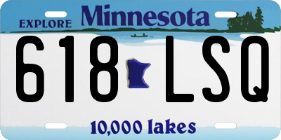 MN license plate 618LSQ