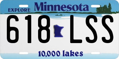 MN license plate 618LSS