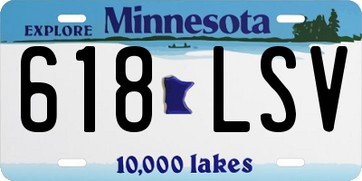 MN license plate 618LSV