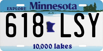 MN license plate 618LSY