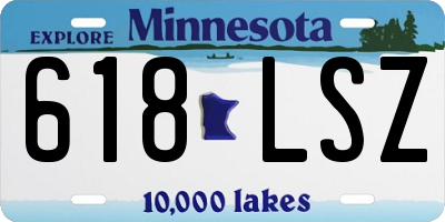 MN license plate 618LSZ
