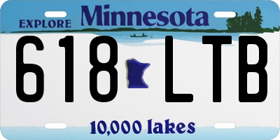 MN license plate 618LTB