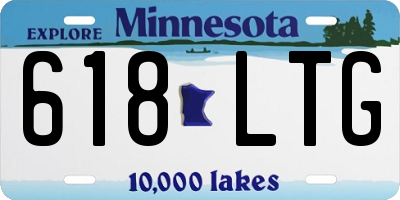 MN license plate 618LTG