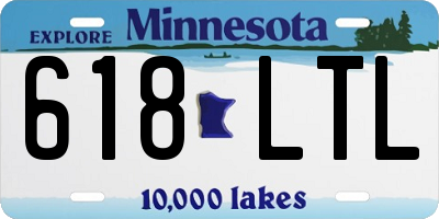 MN license plate 618LTL
