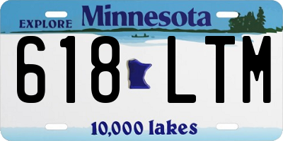 MN license plate 618LTM
