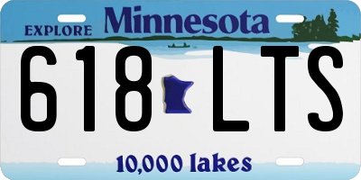 MN license plate 618LTS
