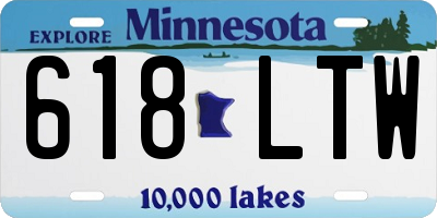 MN license plate 618LTW