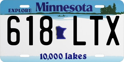 MN license plate 618LTX