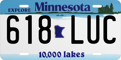 MN license plate 618LUC