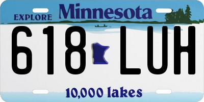 MN license plate 618LUH