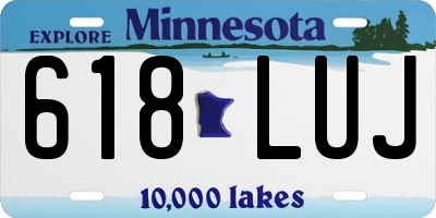 MN license plate 618LUJ