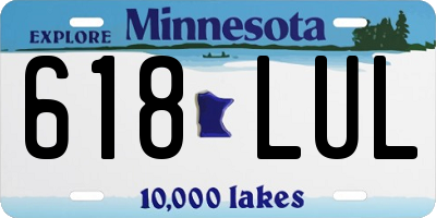 MN license plate 618LUL