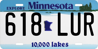 MN license plate 618LUR