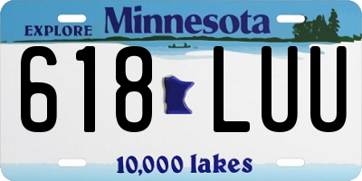 MN license plate 618LUU