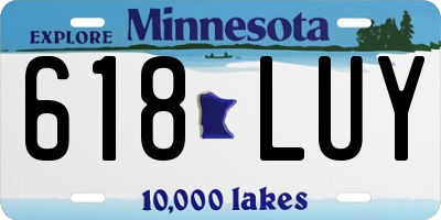 MN license plate 618LUY