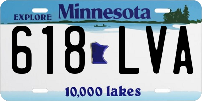 MN license plate 618LVA