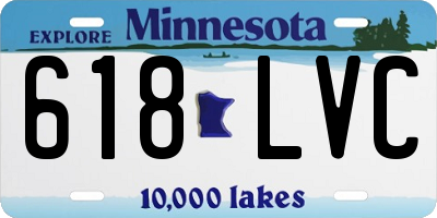 MN license plate 618LVC