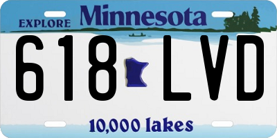 MN license plate 618LVD