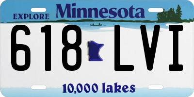 MN license plate 618LVI