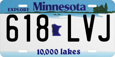 MN license plate 618LVJ