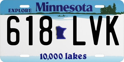 MN license plate 618LVK