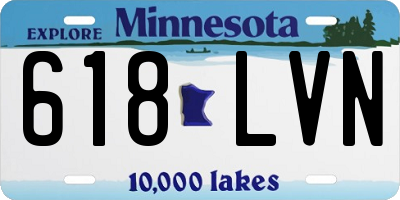 MN license plate 618LVN