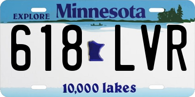 MN license plate 618LVR