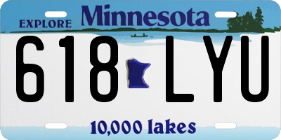 MN license plate 618LYU