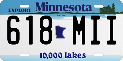 MN license plate 618MII