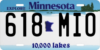 MN license plate 618MIO
