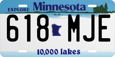 MN license plate 618MJE