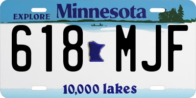 MN license plate 618MJF