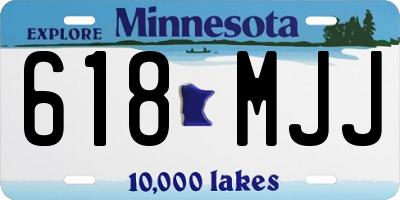 MN license plate 618MJJ