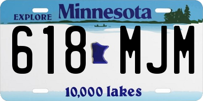 MN license plate 618MJM