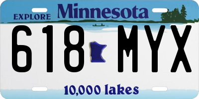 MN license plate 618MYX