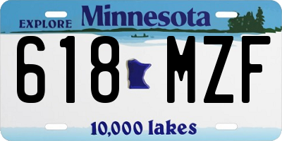 MN license plate 618MZF