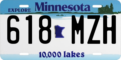 MN license plate 618MZH