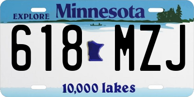 MN license plate 618MZJ