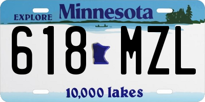MN license plate 618MZL