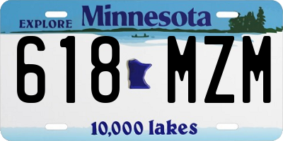 MN license plate 618MZM