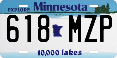 MN license plate 618MZP