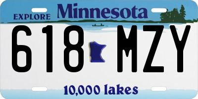 MN license plate 618MZY