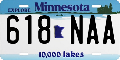 MN license plate 618NAA