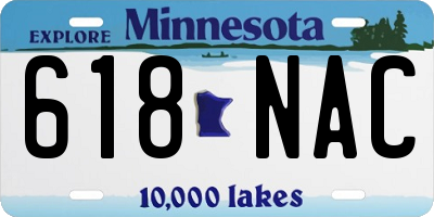 MN license plate 618NAC