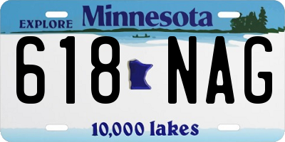 MN license plate 618NAG