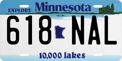 MN license plate 618NAL