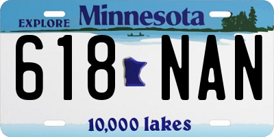 MN license plate 618NAN